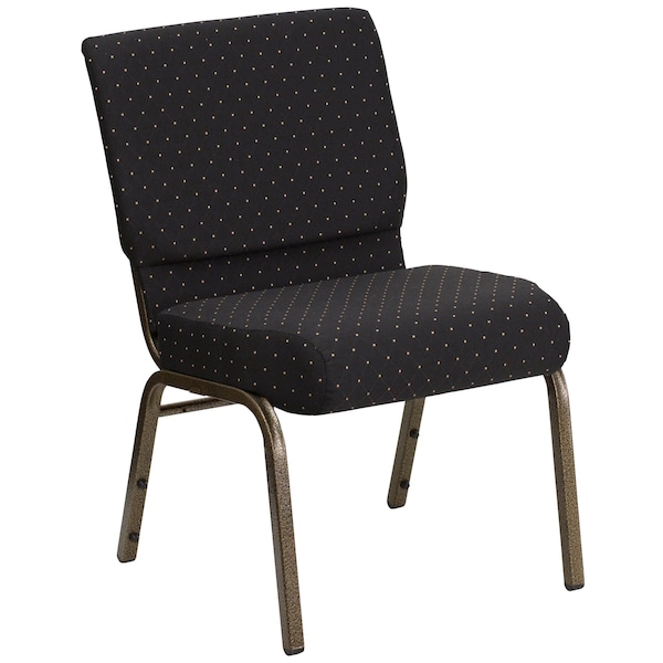 Flash Furniture Hercules Church Chair, Black Back, 21-1/4 in W 25" L 33" H, Fabric Seat - FD-CH0221-4-GV-S0806-GG