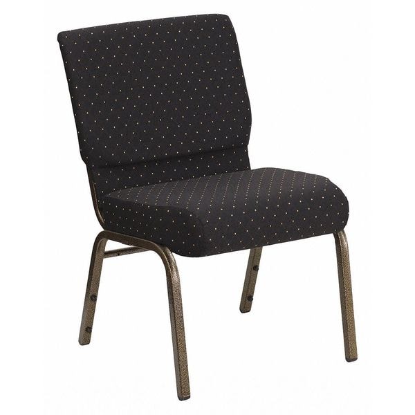 Flash Furniture Hercules Church Chair, Black Back, 21-1/4 in W 25" L 33" H, Fabric Seat - FD-CH0221-4-GV-S0806-GG