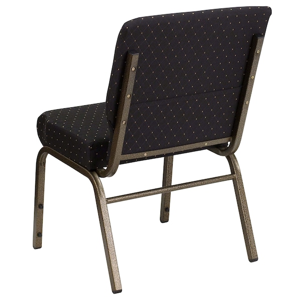 Flash Furniture Hercules Church Chair, Black Back, 21-1/4 in W 25" L 33" H, Fabric Seat - FD-CH0221-4-GV-S0806-GG