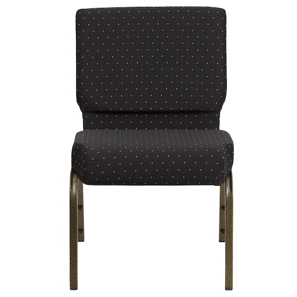 Flash Furniture Hercules Church Chair, Black Back, 21-1/4 in W 25" L 33" H, Fabric Seat - FD-CH0221-4-GV-S0806-GG