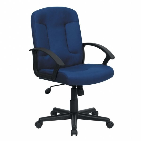 Flash Furniture Contemporary Chair Navy Mid-Back Exec Chair, Fixed Arms, 17-1/4" to 21-1/4" Height, Fabric, Navy - GO-ST-6-NVY-GG