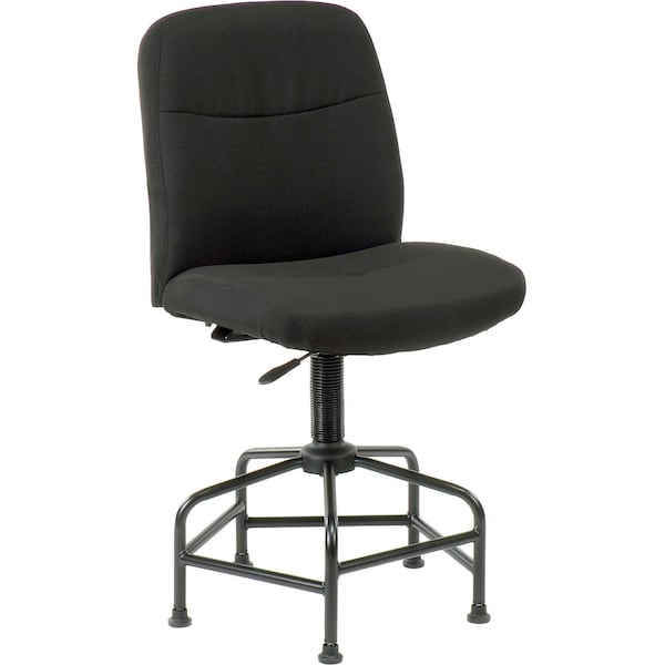 Global Industrial Big & Tall Stool Without Arms, Fabric, Black - 506547