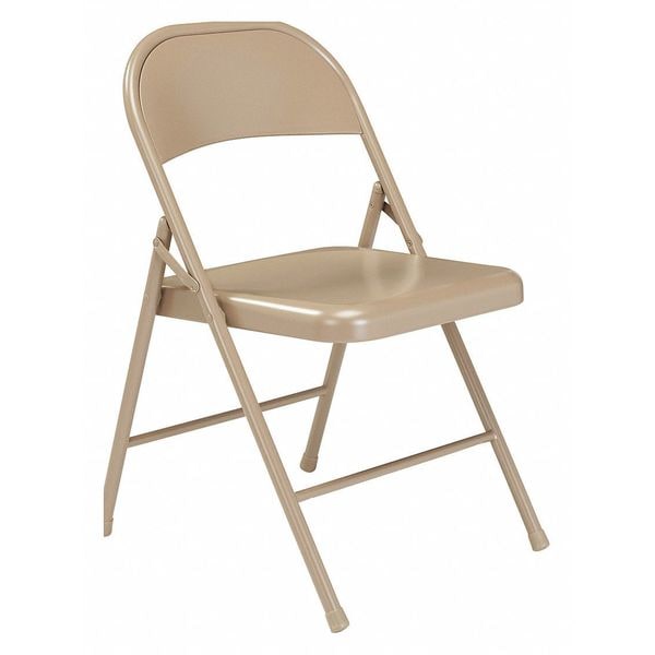 National Public Seating Commercialine Folding Chair, Stl, Tan, PK4 - 901