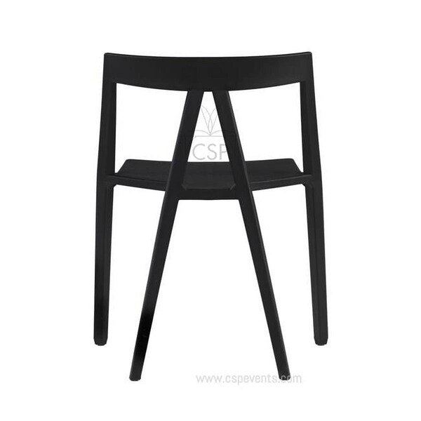 Commercial Seating Products RPP-MILAN-Blk-4 Milan Resin Polypropylene Stackable Event Chair  Black - 29.5 in., 4PK - RPP-MILAN-BLK-WEB4