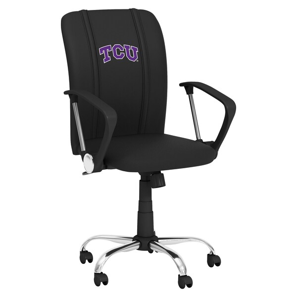 Dreamseat Curve Task Chair with TCU Horned Frogs Primary Logo - XZOCCURVE-PSCOL13805