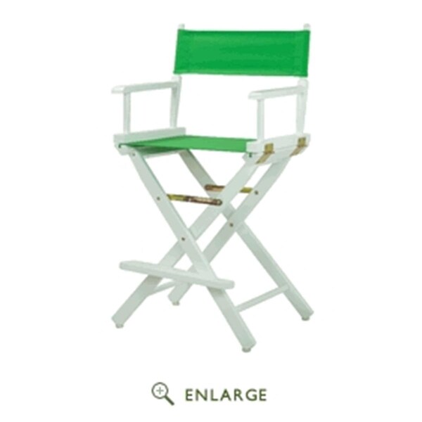 Betterbeds 220-01-021-33 24 in. Directors Chair White Frame with Green Canvas - BE4257057
