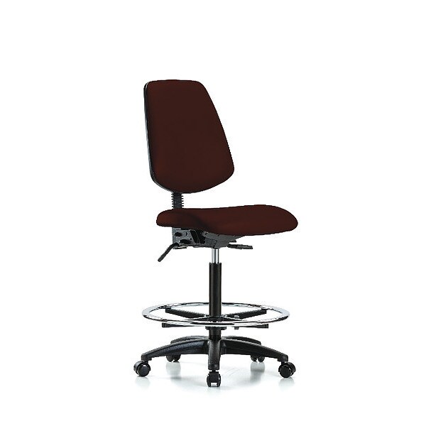 Blue Ridge Ergonomics High Bench Chair No Arms, 26" to 35" Height, Vinyl, Burgundy - BR-VHBCH-MB-RG-T0-A0-CF-RC-8569