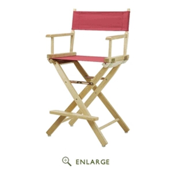 Betterbeds 220-00-021-48 24 in. Directors Chair Natural Frame with Burgundy Canvas - BE4269194