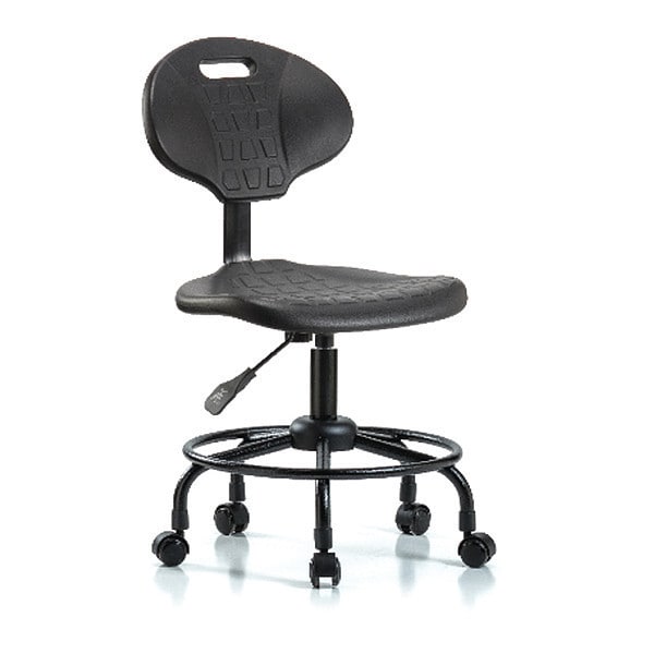 Blue Ridge Ergonomics Desk Chair Erie Desk Chair, RT, Casters, No Arms, 21-1/2" to 26-1/2" Height, Black; Blue - BR-TPDHCH-RT-A0-RC