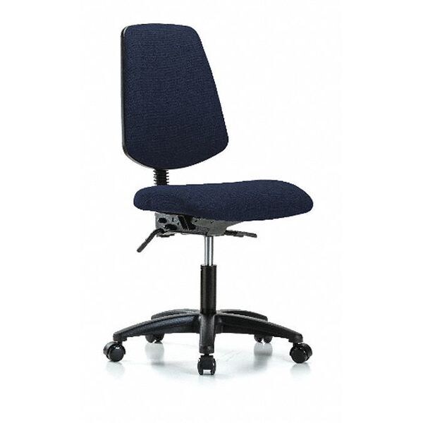 Blue Ridge Ergonomics Desk Chair Fab Desk Chair, Med, Bk, Tilt Cast, Navy, No Arms, 19" to 24" Height, Fabric, Dark Blue - BR-FDHCH-MB-RG-T1-A0-RC-F45