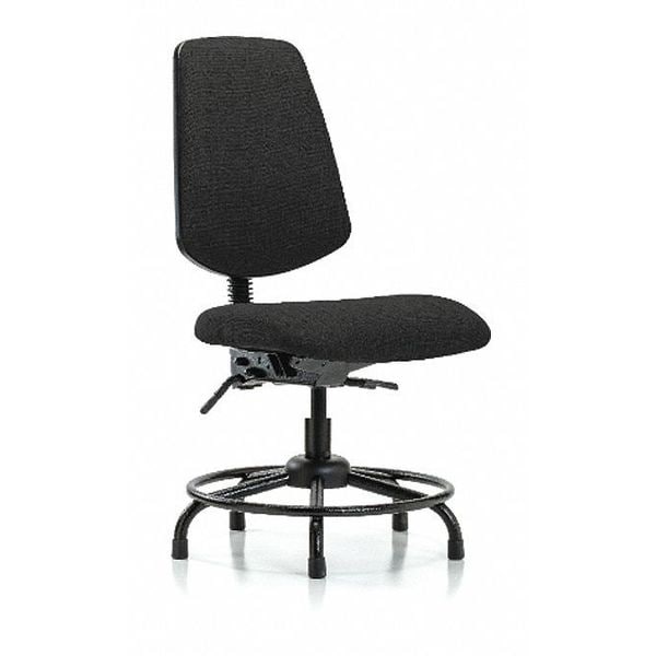 Blue Ridge Ergonomics Desk Chair Fab Desk Chair, Med, Bk, RT, Tilt Glds, Blk, No Arms, 19" to 24" Height, Fabric, Black - BR-FDHCH-MB-RT-T1-A0-RG-F42