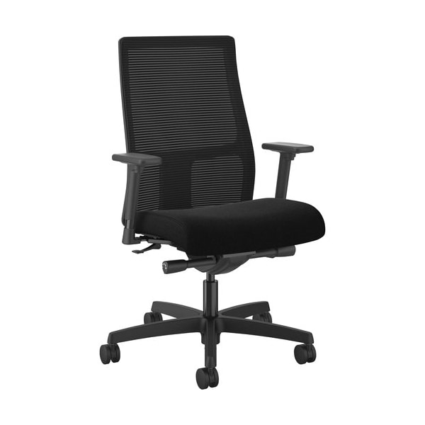 Ofm IGNITION SERIES MESH MID-BACK WORK CHAIR, SUPPORTS UP TO 300 LBS., BLK SEAT/BLK BACK, BLK BASE - HONIW103CU10