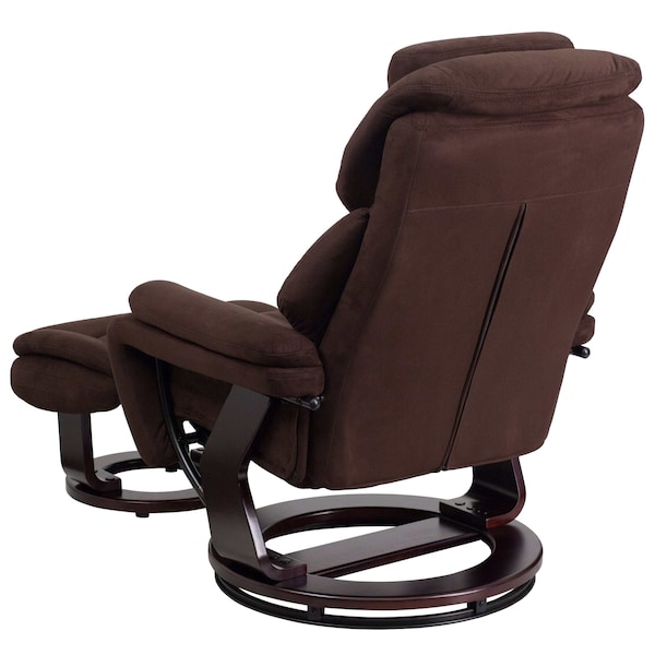 Flash Furniture Brown MIC Multi-Position Recliner and Ottoman - BT-70222-MIC-FLAIR-GG