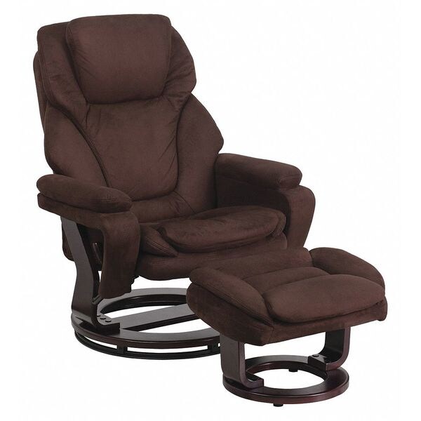 Flash Furniture Brown MIC Multi-Position Recliner and Ottoman - BT-70222-MIC-FLAIR-GG