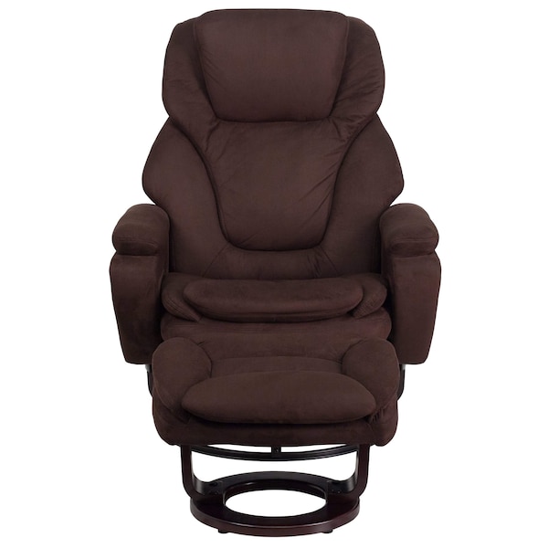 Flash Furniture Brown MIC Multi-Position Recliner and Ottoman - BT-70222-MIC-FLAIR-GG