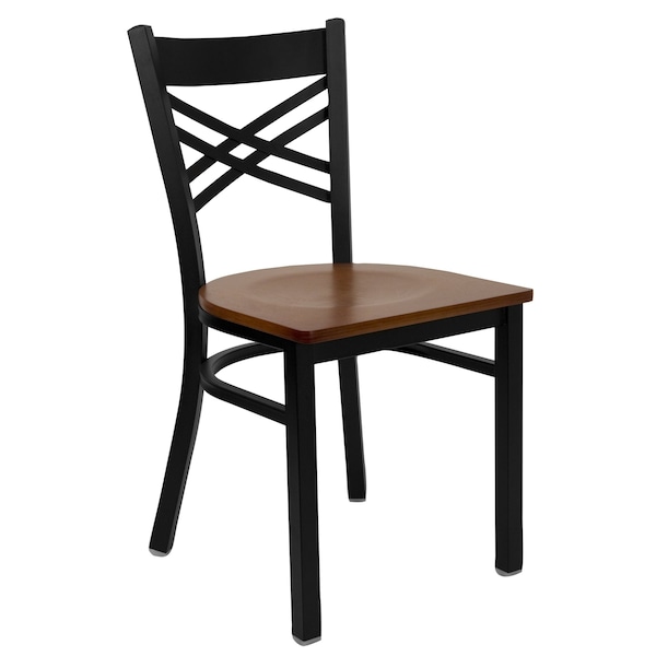 Flash Furniture Hercules Restaurant Chair, 16-1/2 in W 17" L 32-1/4" H - XU-6FOBXBK-CHYW-GG