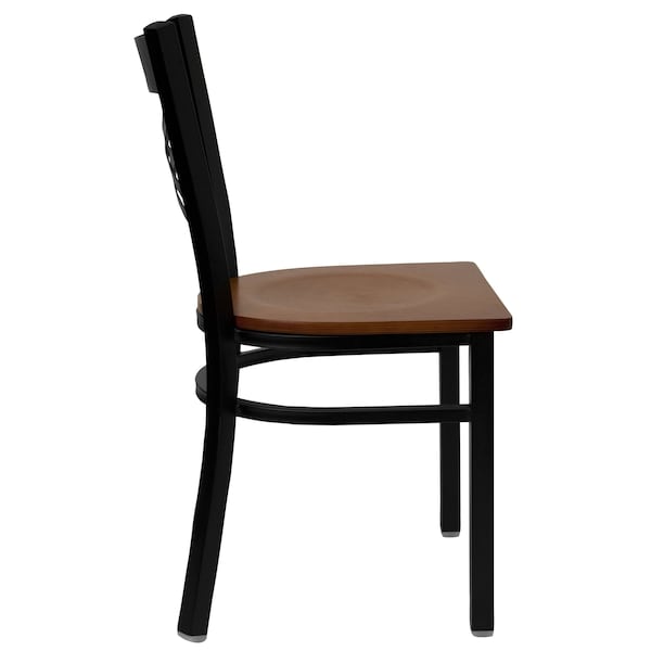 Flash Furniture Hercules Restaurant Chair, 16-1/2 in W 17" L 32-1/4" H - XU-6FOBXBK-CHYW-GG