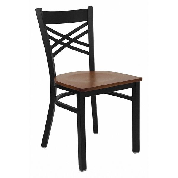 Flash Furniture Hercules Restaurant Chair, 16-1/2 in W 17" L 32-1/4" H - XU-6FOBXBK-CHYW-GG