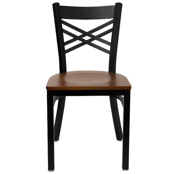 Flash Furniture Hercules Restaurant Chair, 16-1/2 in W 17" L 32-1/4" H - XU-6FOBXBK-CHYW-GG