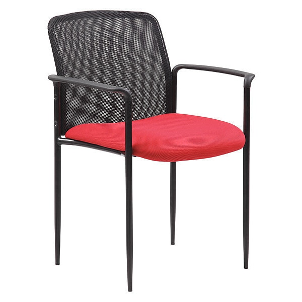 Boss Guest Chair, 24"L33"H, Fixed, MeshSeat - B6909-RD