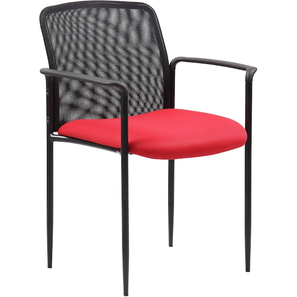 Boss Guest Chair, 24"L33"H, Fixed, MeshSeat - B6909-RD