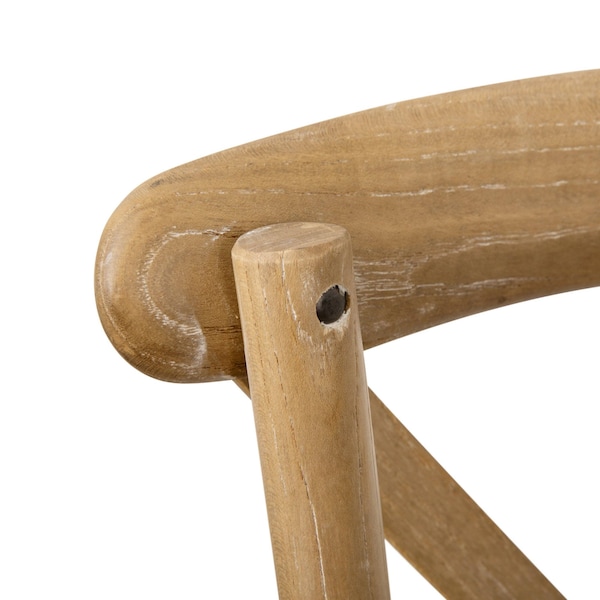 Flash Furniture Advantage Medium Natural With White Grain X-Back Chair - X-BACK-MOWG