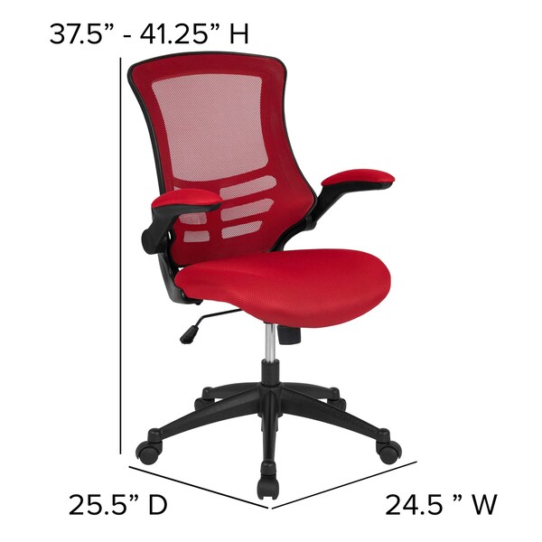Flash Furniture Mesh Ergonomic Chair, Red Mesh - BL-X-5M-RED-GG