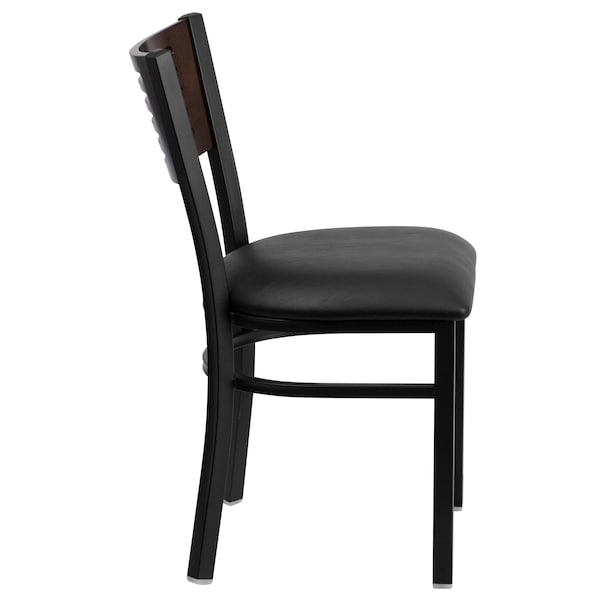 Flash Furniture Hercules Restaurant Chair, Black Back, 17 in W 21" L 32" H - XU-DG-6G5B-WAL-BLKV-GG