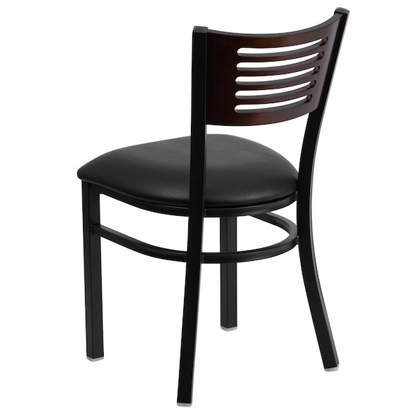 Flash Furniture Hercules Restaurant Chair, Black Back, 17 in W 21" L 32" H - XU-DG-6G5B-WAL-BLKV-GG