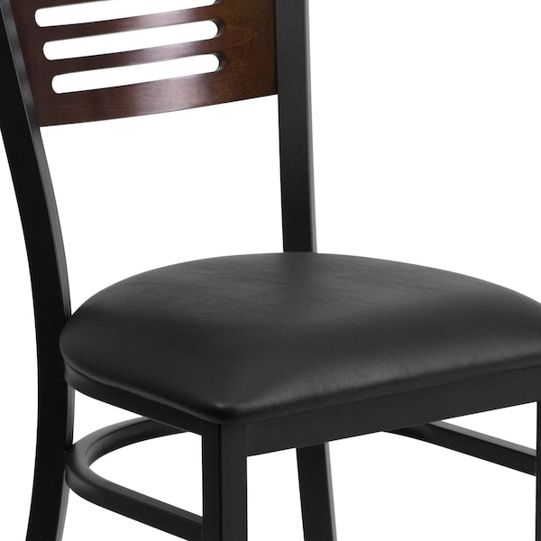 Flash Furniture Hercules Restaurant Chair, Black Back, 17 in W 21" L 32" H - XU-DG-6G5B-WAL-BLKV-GG