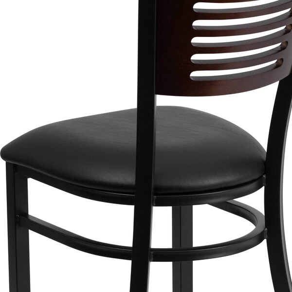Flash Furniture Hercules Restaurant Chair, Black Back, 17 in W 21" L 32" H - XU-DG-6G5B-WAL-BLKV-GG
