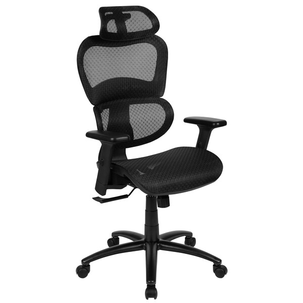 Flash Furniture Office Chair, Mesh, Black - H-LC-1388F-1K-BK-GG