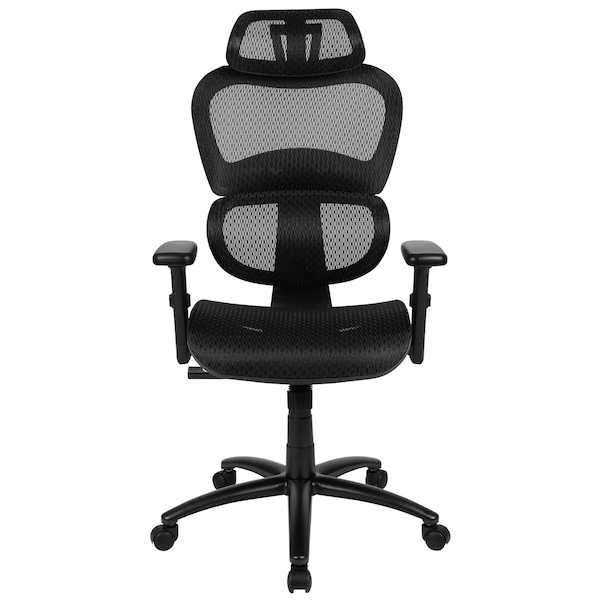 Flash Furniture Office Chair, Mesh, Black - H-LC-1388F-1K-BK-GG