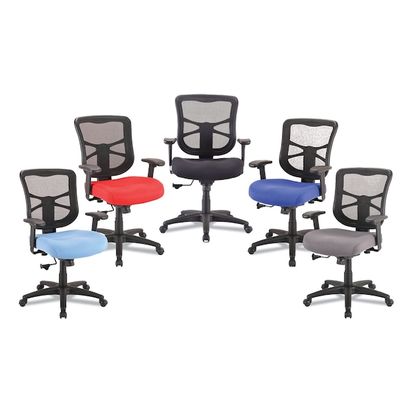 Alera Task Chair Elusion(TM) Mesh Mid-Back Swivel/Tilt Chair, Padded Arms, 18-3/4" to 22-3/8" Height - ALEEL42BME10B