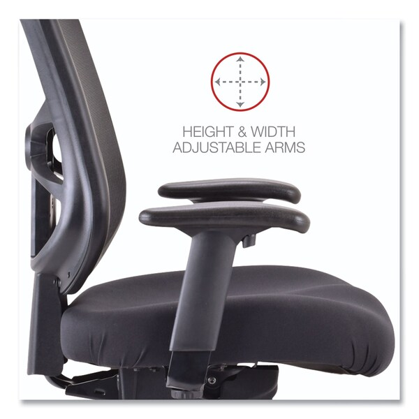 Alera Task Chair Elusion(TM) Mesh Mid-Back Swivel/Tilt Chair, Padded Arms, 18-3/4" to 22-3/8" Height - ALEEL42BME10B