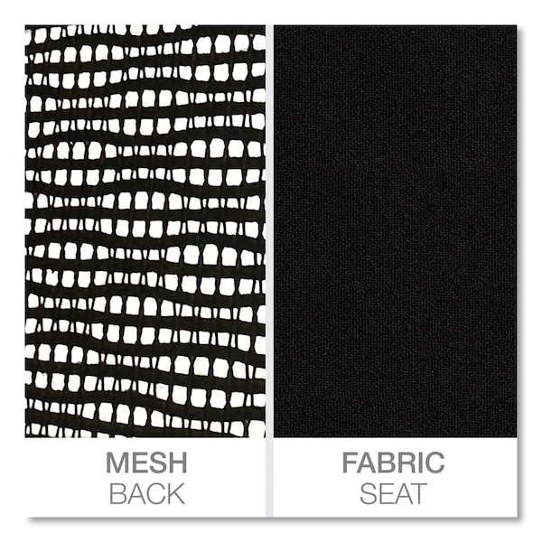 Alera Task Chair Elusion(TM) Mesh Mid-Back Swivel/Tilt Chair, Padded Arms, 18-3/4" to 22-3/8" Height - ALEEL42BME10B