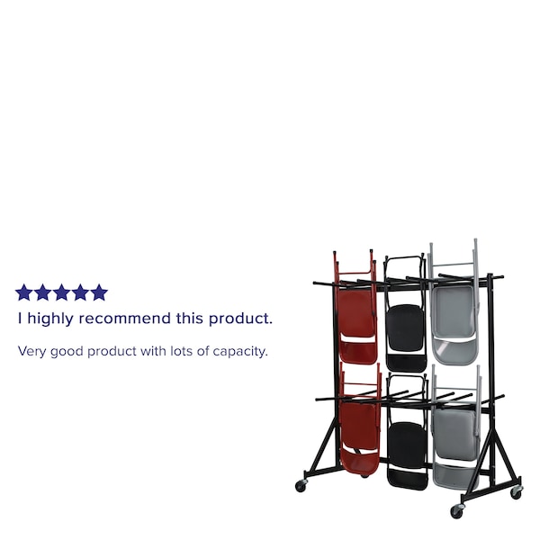 Flash Furniture Hanging Folding Chair Dolly, Black - NG-FC-DOLLY-GG