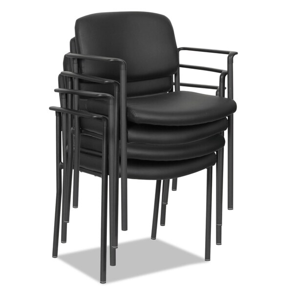 Alera Alera Sorrento Series Ultra-Cushioned Stacking Guest Chair, Black, PK2 - ALEUT6816