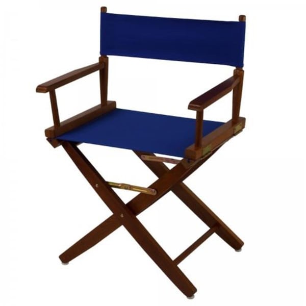 Doba-Bnt 206-04-032-13 18 in. Extra-Wide Premium Directors Chair, Oak Frame with Royal Blue Color Cover - SA2691191