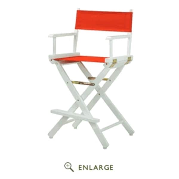 Casual Home Casual Home 220-01-021-11 24 in. Directors Chair White Frame with Red Canvas - 220-01/021-11
