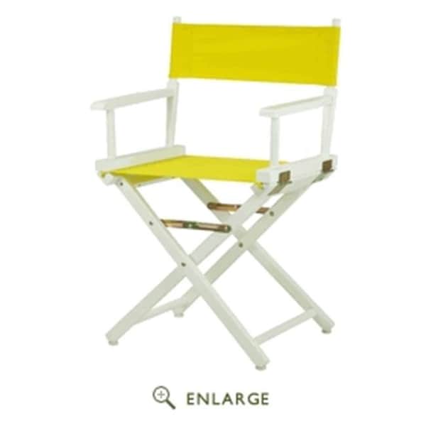 Casual Home Casual Home 200-01-021-14 18 in. Directors Chair White Frame with Yellow Canvas - 200-01/021-14