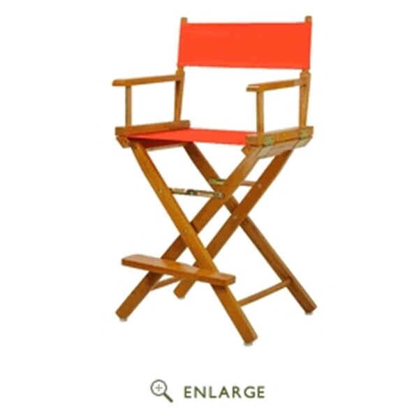 Betterbeds 220-05-021-19 24 in. Directors Chair Honey Oak Frame with Orange Canvas - BE3302001