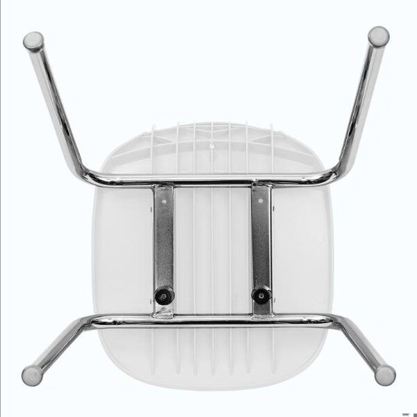 Correll Stacking Student Chair, 14in, Light Texture Seat, Chrome Legs, Blue, 4PK - CSCHR14-27-4PK