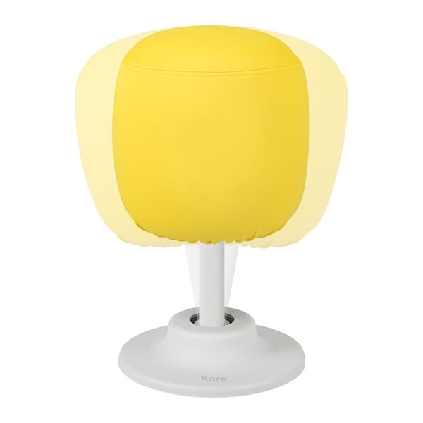 Kore Design Kids Adjustable Pivot Stool, Tall, 16.5in. to 21in., Yellow - KDAP-2524WK