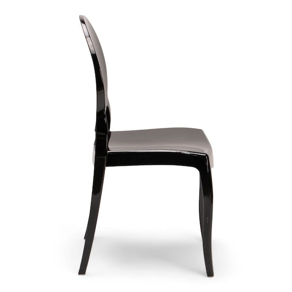 Atlas Commercial Products Sofia Stacking Chair with UV Protection, Black - SC4BLK