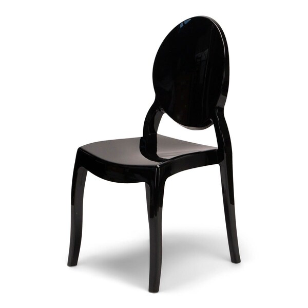Atlas Commercial Products Sofia Stacking Chair with UV Protection, Black - SC4BLK