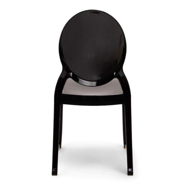 Atlas Commercial Products Sofia Stacking Chair with UV Protection, Black - SC4BLK