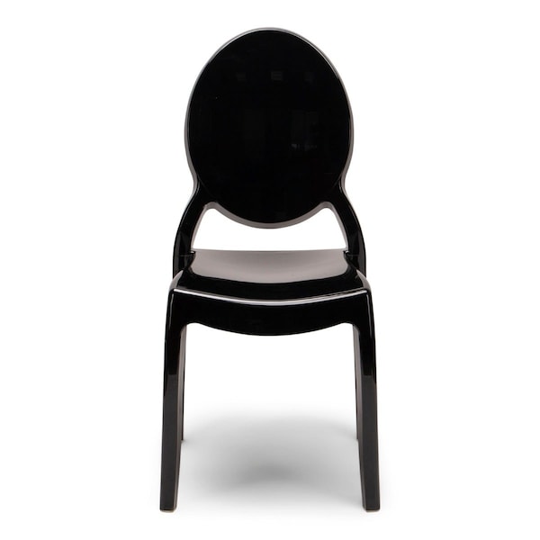 Atlas Commercial Products Sofia Stacking Chair with UV Protection, Black - SC4BLK