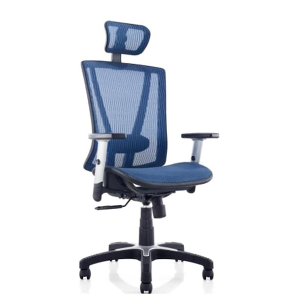 Canary Products Fully Meshed Ergo Office Chair With Headrest - Blue - MSH112BL