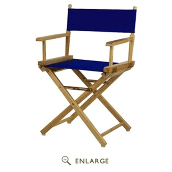 Casual Home Casual Home 200-00-021-13 18 in. Directors Chair Natural Frame with Royal Blue Canvas - 200-00/021-13